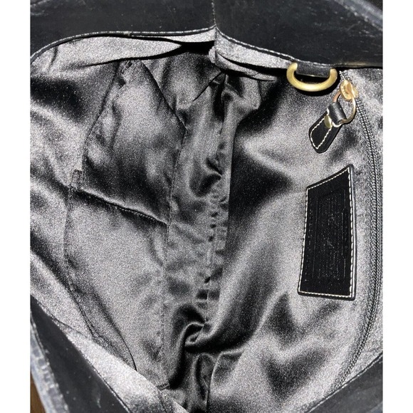 NOT FOR SALE! Vintage COACH HAMPTON Black Pebbled Leather Hobo Shoulder Bag - Picture 6 of 12